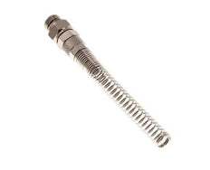 8x5 & G1/4'' Nickel plated Brass Straight Push-on Fitting with Male Threads Rotatable Bend Protection [2 Pieces]