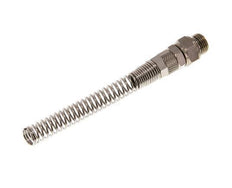 8x6 & G1/4'' Nickel plated Brass Straight Push-on Fitting with Male Threads Rotatable Bend Protection [2 Pieces]