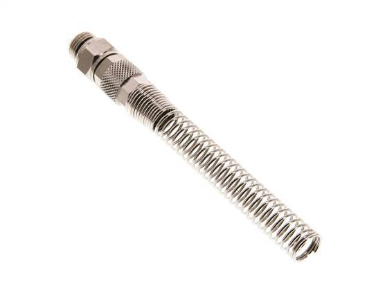 10x8 & G1/4'' Nickel plated Brass Straight Push-on Fitting with Male Threads Rotatable Bend Protection