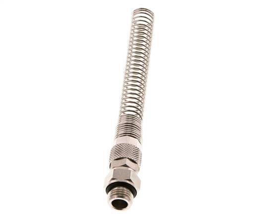 10x8 & G1/4'' Nickel plated Brass Straight Push-on Fitting with Male Threads Rotatable Bend Protection