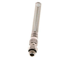 10x8 & G1/4'' Nickel plated Brass Straight Push-on Fitting with Male Threads Rotatable Bend Protection
