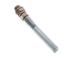 10x8 & G3/8'' Nickel plated Brass Straight Push-on Fitting with Male Threads Rotatable Bend Protection