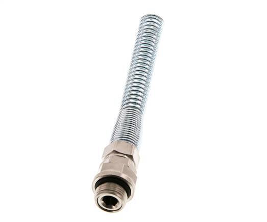 10x8 & G3/8'' Nickel plated Brass Straight Push-on Fitting with Male Threads Rotatable Bend Protection