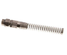 12x8 & G3/8'' Nickel plated Brass Straight Push-on Fitting with Male Threads Rotatable Bend Protection