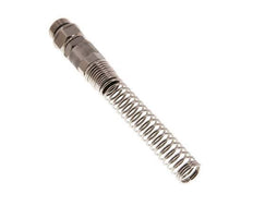 12x8 & G3/8'' Nickel plated Brass Straight Push-on Fitting with Male Threads Rotatable Bend Protection