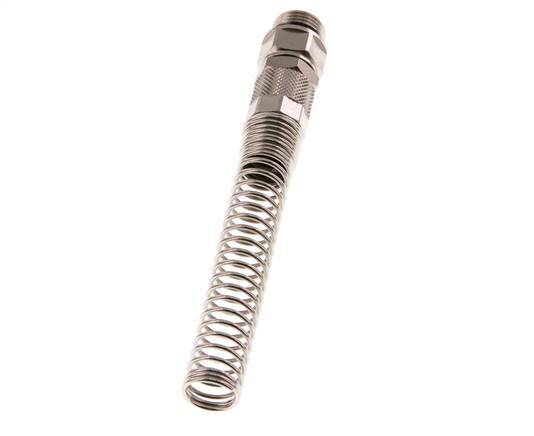 12x8 & G3/8'' Nickel plated Brass Straight Push-on Fitting with Male Threads Rotatable Bend Protection