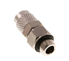 6x4 & G1/8'' Nickel plated Brass Straight Push-on Fitting with Male Threads Rotatable [2 Pieces]
