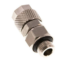 8x6 & G1/8'' Nickel plated Brass Straight Push-on Fitting with Male Threads Rotatable [2 Pieces]