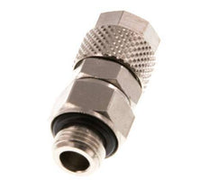 8x6 & G1/8'' Nickel plated Brass Straight Push-on Fitting with Male Threads Rotatable [2 Pieces]