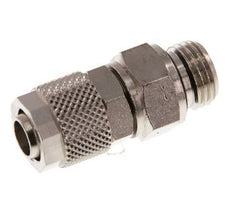 10x8 & G1/4'' Nickel plated Brass Straight Push-on Fitting with Male Threads Rotatable [2 Pieces]
