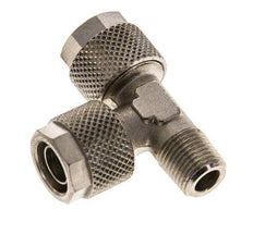 10x8 & R1/8'' Nickel Plated Brass Right Angle Tee Push-on Fitting with Male Threads [2 Pieces]
