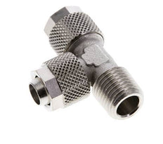 10x8 & R1/4'' Nickel Plated Brass Right Angle Tee Push-on Fitting with Male Threads [2 Pieces]