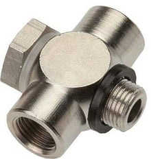 G1/4'' Aluminum Tee Banjo Fitting with Male and Female Threads with O-ring [10 Pieces]