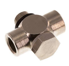 G1/8'' Nickel plated Brass Tee Banjo Fitting with Male and Female Threads with O-ring [10 Pieces]