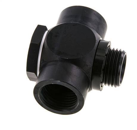 G1/2'' Aluminum Tee Banjo Fitting with Male and Female Threads with O-ring [5 Pieces]
