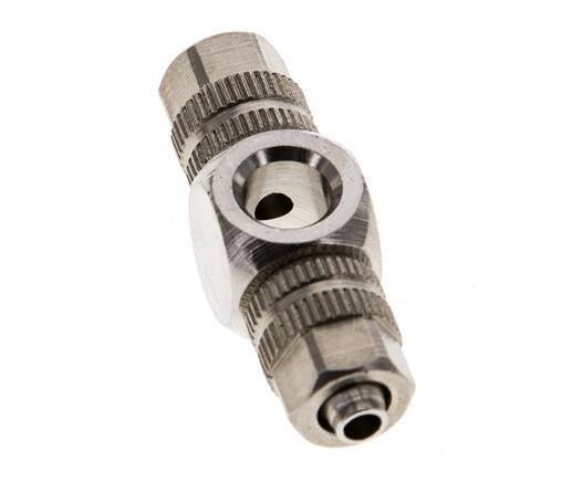 4.3x3 & M5 Nickel plated Brass Banjo Tee Push-on Fitting [2 Pieces]