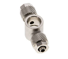 6x4 & G1/8'' Nickel plated Brass Banjo Tee Push-on Fitting [2 Pieces]