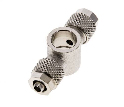 6x4 & G1/8'' Nickel plated Brass Banjo Tee Push-on Fitting [2 Pieces]