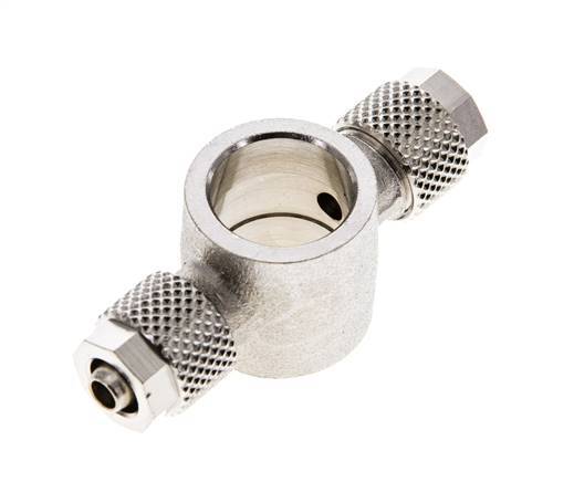 6x4 & G1/4'' Nickel plated Brass Banjo Tee Push-on Fitting [2 Pieces]