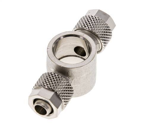 8x6 & G1/4'' Nickel plated Brass Banjo Tee Push-on Fitting [2 Pieces]