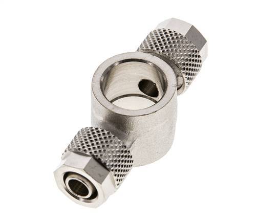 8x6 & G1/4'' Nickel plated Brass Banjo Tee Push-on Fitting [2 Pieces]