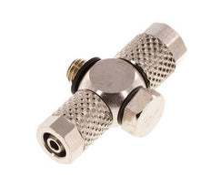 5x3 & M5 Nickel plated Brass Banjo Tee Push-on Fitting with Male Threads with O-ring [10 Pieces]