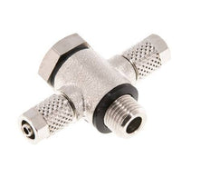 5x3 & G1/8'' Nickel plated Brass Banjo Tee Push-on Fitting with O-ring [10 Pieces]