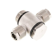 12x10 & G1/2'' Nickel plated Brass Banjo Tee Push-on Fitting with O-ring [5 Pieces]