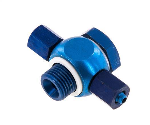 4.3x3 & G1/8'' Aluminum Banjo Tee Push-on Fitting with Male Threads with O-ring [10 Pieces]