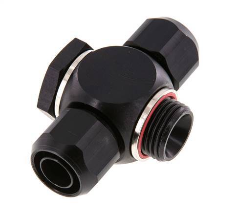 17.6x13 & G1/2'' Aluminum Banjo Tee Push-on Fitting with Male Threads with O-ring [5 Pieces]
