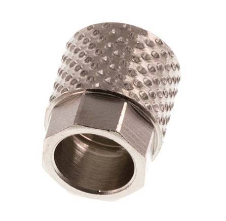 6x4mm (M8x0.75) Nickel-plated Brass Union Nut [20 Pieces]
