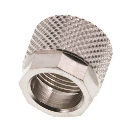 10x8mm (M14x1) Nickel-plated Brass Union Nut [10 Pieces]