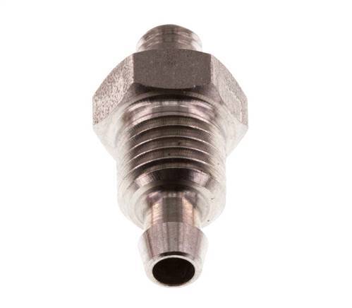6x4 & M5 Stainless Steel 1.4571 Straight Push-on Fitting with Male Threads