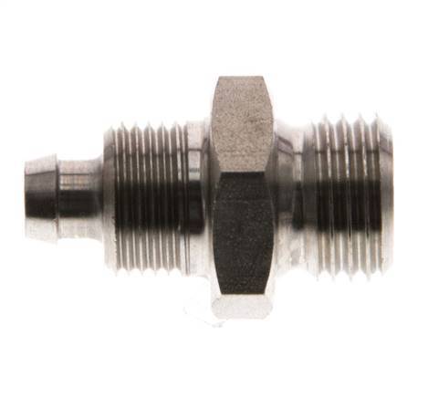 8x6 & G1/4'' Stainless Steel 1.4571 Straight Push-on Fitting with Male Threads