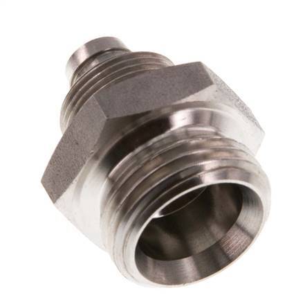 10x8 & G1/2'' Stainless Steel 1.4571 Straight Push-on Fitting with Male Threads