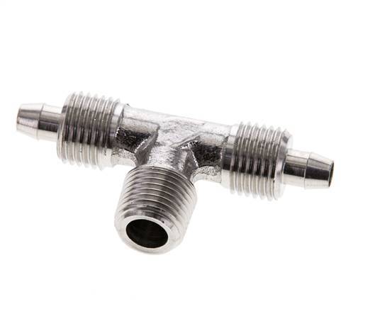 6x4 & R1/8'' Stainless Steel 1.4404 Tee Push-on Fitting with Male Threads