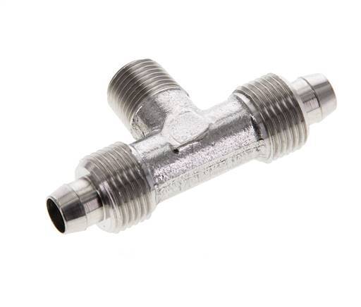 8x6 & R1/8'' Stainless Steel 1.4404 Tee Push-on Fitting with Male Threads