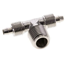 6x4 & R1/4'' Stainless Steel 1.4404 Tee Push-on Fitting with Male Threads