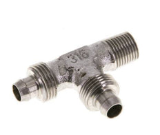 8x6 & R1/8'' Stainless Steel 1.4305 Right Angle Tee Push-on Fitting with Male Threads