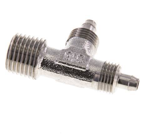 6x4 & R1/4'' Stainless Steel 1.4305 Right Angle Tee Push-on Fitting with Male Threads