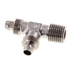 8x6 & R1/4'' Stainless Steel 1.4305 Right Angle Tee Push-on Fitting with Male Threads