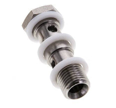 2-way Stainless Steel Banjo Bolt with G1/4'' Male Threads PTFE L42mm
