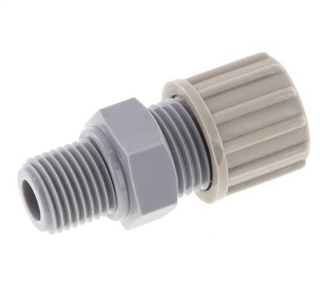 10x8mm & G1/4'' PA Straight Compression Fitting with Male Threads 10 bar [2 Pieces]