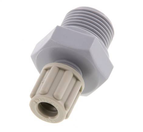 6x4mm & G3/8'' PA Straight Compression Fitting with Male Threads 10 bar [2 Pieces]