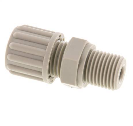 8x6mm & G1/4'' PP Straight Compression Fitting with Male Threads 10 bar