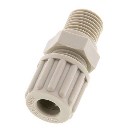 8x6mm & G1/4'' PP Straight Compression Fitting with Male Threads 10 bar