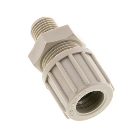 14x12mm & G1/4'' PP Straight Compression Fitting with Male Threads 10 bar