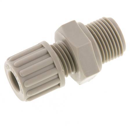 8x6mm & G3/8'' PP Straight Compression Fitting with Male Threads 10 bar