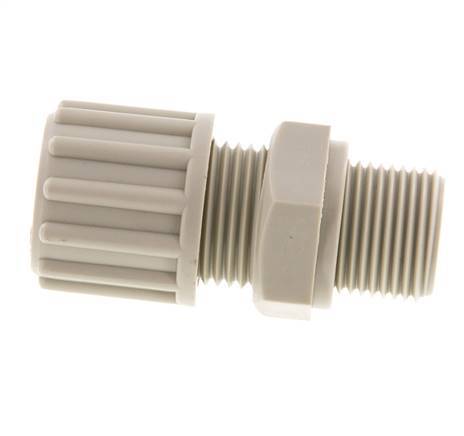12x10mm & G3/8'' PP Straight Compression Fitting with Male Threads 10 bar