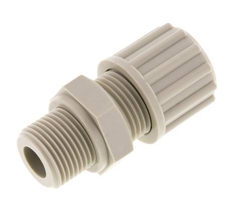 12x10mm & G3/8'' PP Straight Compression Fitting with Male Threads 10 bar